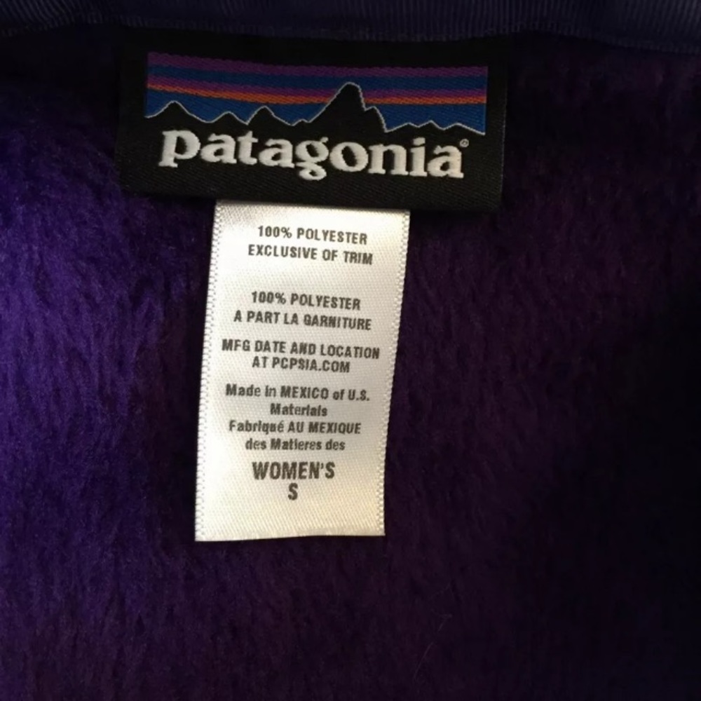 Patagonia Ladies Full Zip Purple Re-Tool Vest S - Picture 5 of 5